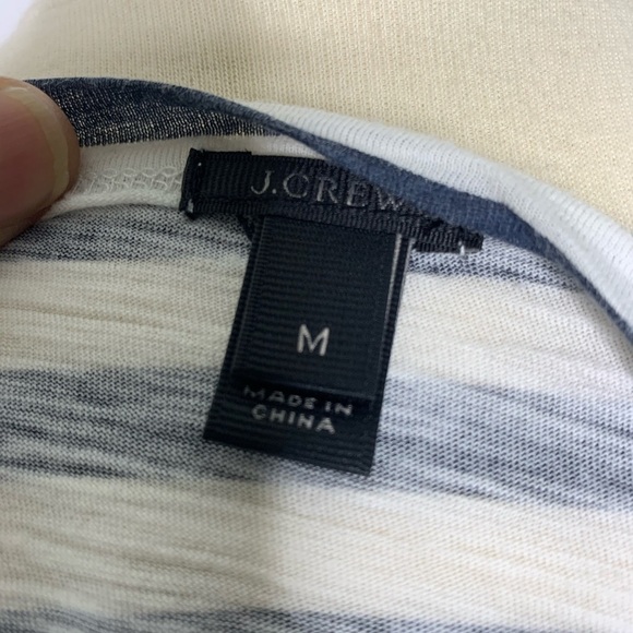 J.Crew Blouse Cotton Size Medium Brown Blue EUC - Picture 4 of 5